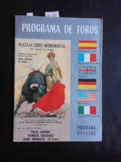 Programa de Toros/Program Corida, contine si biletul de intrare