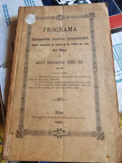 Programa Gimnasiului superior. Anul Scolar 1895-96