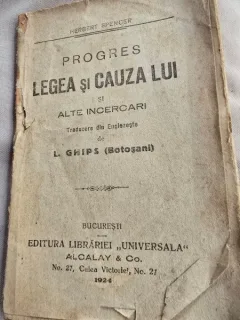 Progres Legea si causa lui si alte incercari - Herbert Spencer