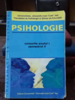 PSIHOLOGIE. CURSURILE ANULUI I. SEMESTRUL II - CORNEL HAVARNEANU