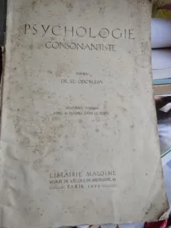 PSYCHOLOGIE CONSONANTISTE - ST. ODOBLEJA  VOL. II