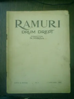 Ramuri - Drum drept revista literara saptamanala anul XIX nr. N-1 1 1 ianuarie 1925 - N. Iorga