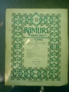 Ramuri - Drum drept revista literara saptamanala anul XVI nr. 18 30 april 1922 - N. Iorga