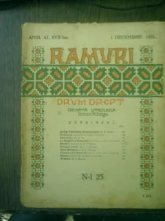 Ramuri - Drum drept revista literara saptamanala anul XVII nr. 1-23 1 decembrie 1923 - N. Iorga