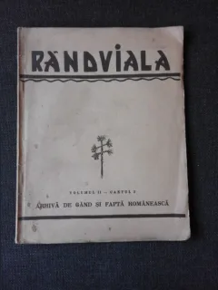 RANDUIALA Revista legionara -- Arhiva de Gand si Fapta Romaneasca, vol II/caietul 21936 - Ernest Bernea, II,