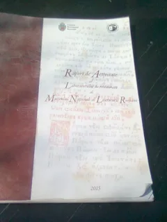 RAPORT DE ACTIVITATE AL LABORATORULUI DE RESTAURARE AL MUZEULUI NATIONAL AL LITERATURII ROMANE