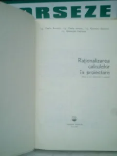 Rationalizarea calculelor in proiectarea masinilor - ing. Vasile Bunescu, ing. Vasile Ionescu, ing. Rostislav Soseanu si ing. Gheorghe Vasilescu