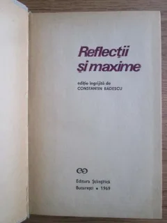 REFLECTII SI MAXIME - CONSTANTIN BADESCU