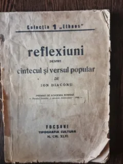 Reflexiuni din cantecul si versul popular - Ion Diaconu