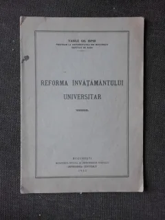 REFORMA INVATAMANTULUI UNIVERSITAR - VASILE GH. ISPIR
