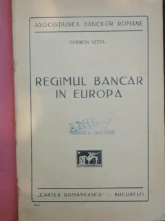REGIMUL BANCAR IN EUROPA - GHERON NETTA
