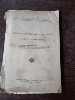 REGIUNILE DE CRESTERE A ANIMALELOR SI HARTILE ZOOTEHNICE, 1931  (3 HARTI CE INCLUD SI BASARABIA)