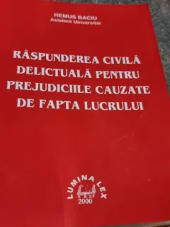 Remus Baciu - Raspunderea Civila Delictuala pentru Prejudiciile Cauzate de Fapta Lucrului