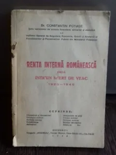 RENTA INTERNA ROMANEASCA EMISA INTR-UN SFERT DE VEAC - CONSTANTIN FOTIADE
