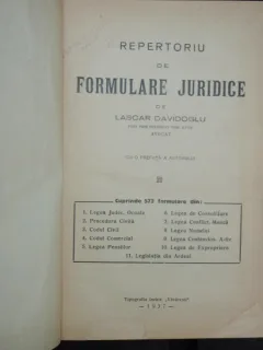 REPERTORIU DE FORMULARE JURIDICE - LASCAR DAVIDOGLU