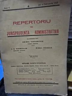 Repertoriu de jurisprudenta administrativa nr.4/1937