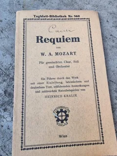 Requiem von W. A. Mozart Fur gemischten Chor, Soli und Orchester