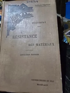 Resistance des materiaux - Duquesnay book