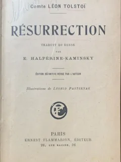 Resurrection (Invierea -carte veche in franceza)- Leon Tolstoi