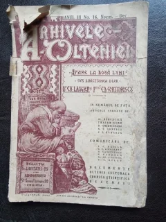 Revista Arhivele Olteniei nr.16/1924