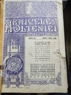 Revista Arhivele Olteniei nr.51-52/1930