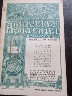 Revista Arhivele Olteniei nr.71-73/1934