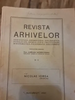 Revista Arhivelor Anul IV, Nr. 2 1941