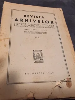 Revista Arhivelor, anul VII, nr. 2, 1947