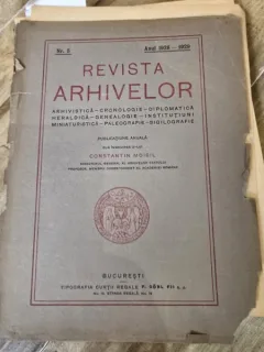 Revista Arhivelor nr. 5 /1928-1929 - Constantin MOISIL
