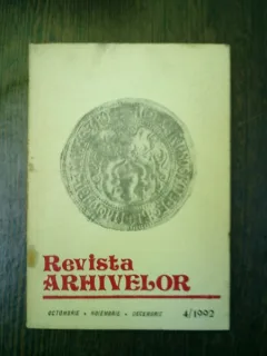 Revista arhivelor octombrie-noiembrie-decembrie 4/1992