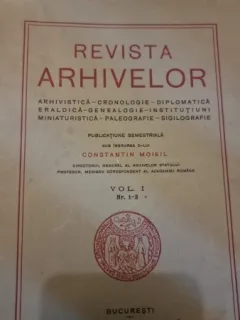 Revista Arhivelor Vol I Nr. 1-3; 1924-1926