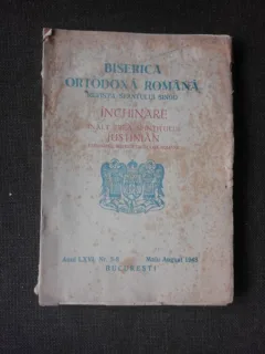 REVISTA BISERICA ORTODOXA ROMANA, INCHINARE PREASFINTITULUI IUSTINIAN NR.5-8/1948