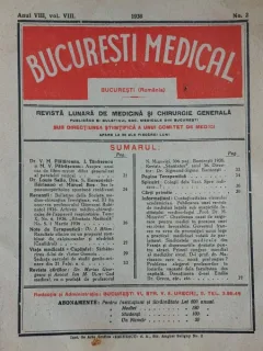 Revista Bucuresti Medical Anul VIII,Vol.VIII Nr.2 - 1936
