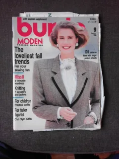 REVISTA BURDA NR.9/1988, CU INSTRUCTIUNI IN LIMBA ENGLEZA