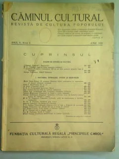 REVISTA CAMINUL CULTURAL NR.6/1939  (REVISTA DE CULTURA POPORULUI)