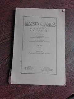 REVISTA CLASICA ORPHEUS FAVONIUS, TOM XV/1943, PARTEA I