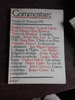 REVISTA COMMENTAIRE NR.13/1981  (TEXT IN LIMBA FRANCEZA)