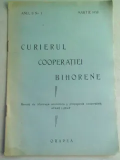REVISTA CURIERUL COOPERATIEI BIHORENE NR.3/ 1 MARTIE1938