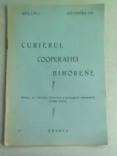 REVISTA CURIERUL COOPERATIEI BIHORENE NR.7/ SEPTEMBRIE 1937