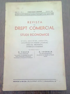 REVISTA DE DREPT COMERCIAL SI STUDII ECONOMICE NR.1/1939