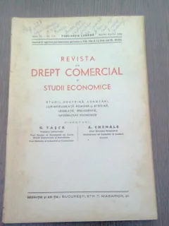 REVISTA DE DREPT COMERCIAL SI STUDII ECONOMICE  NR.3-4/1939