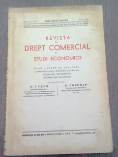 REVISTA DE DREPT COMERCIAL SI STUDII ECONOMICE  NR.6/1939