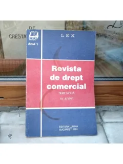 REVISTA DE DREPT COMERCIAL SERIE NOUA ANUL 1 NR.4 1991 , Cursuri