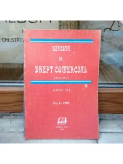 REVISTA DE DREPT COMERCIAL SERIE NOUA ANUL III NR.4 1993 , Cursuri