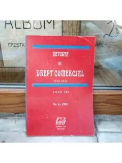 REVISTA DE DREPT COMERCIAL SERIE NOUA ANUL III NR.6 1993 , Cursuri