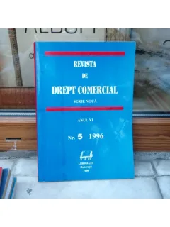 REVISTA DE DREPT COMERCIAL SERIE NOUA ANUL VI NR.5 1996 , Cursuri