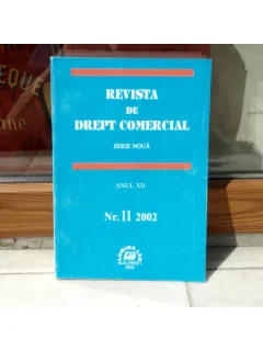 REVISTA DE DREPT COMERCIAL SERIE NOUA ANUL XII NR.11 2002 , Cursuri