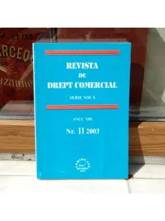 REVISTA DE DREPT COMERCIAL SERIE NOUA ANUL XIII NR.11 2003 , Cursuri