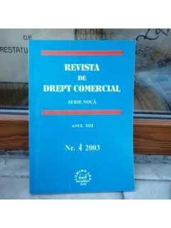 REVISTA DE DREPT COMERCIAL SERIE NOUA ANUL XIII NR.4 2003 , Cursuri