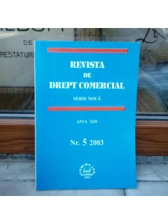 REVISTA DE DREPT COMERCIAL SERIE NOUA ANUL XIII NR.5 2003 , Cursuri